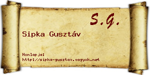 Sipka Gusztáv névjegykártya