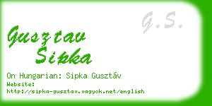 gusztav sipka business card