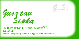 gusztav sipka business card